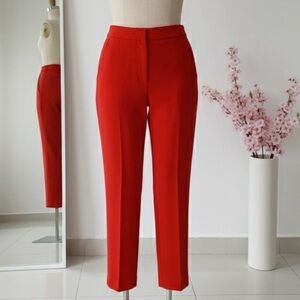 RW&CO.| Vibrant Red Flat Front Straight Leg Trousers Sz 2